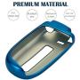 Lcyam Key Fob Cover Glossy Tpu Case Blue Fits for Dodge Ram Pickup Jeep Renegade Grand Cherokee Chrysler Compass Smart Keyless Entry Remote Key 2 3 4 5 Button