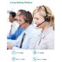 Willful M98 Bluetooth Headset Wireless Headset with Microphone Charging Base Pro Clear Sound for Car Truck Driver Call Center Home Office PC