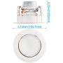 TORCHSTAR 4 Inch Gimbal LED Recessed Light, Dimmable Retrofit Downlight, CRI90+, 10W Directional Adjustable Recessed Ceiling Light, UL & Energy Star, 5000K Daylight, Damp Location, Pack of 4