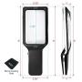 3X Large Magnifying Glass with [10 Anti-Glare & Fully Dimmable LEDs]-Evenly Lit Viewing Area-The Best Lighted Magnifier for Reading Small Fonts, Low Vision Seniors, Macular Degeneration, Inspection