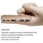 Purgo Mini USB C Hub Adapter Dongle for MacBook Air M1 2020-2018 and MacBook Pro M1 2020-2016, with 4K HDMI, 100W PD, 40Gbps TB3 5K@60Hz, USB-C and 2 USB 3.0 (Gold)