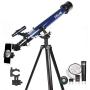 ESSLNB Telescope 28X-350X Telescopes for Adults Kids and Astronomy Beginners 700mm Focal Length Refractor Telescope with Phone Mount and AZ Adjustable Tripod