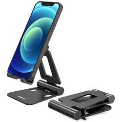 Nulaxy A4 Cell Phone Stand, Fully Foldable, Adjustable Desktop Phone Holder Cradle Dock Compatible with Phone 11 Pro Xs Xs Max Xr X 8, iPad Mini, Nintendo Switch, Tablets (7-10''), All Phones