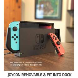 Dockable Case for Nintendo Switch, Mumba [Blade Series] TPU Grip Protective Cover Case Compatible with Nintendo Switch Console and Joy-Con Controller (Black)