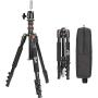 GEX Multifunction Mannequin Tripod (Camera) Stand Canvas Block Training Doll Manikin Head Wig Stand for Cosmetology Hairdressing (Black)