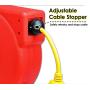ReelWorks Extension Cord Reel Retractable 14AWG x 40 Foot 3C/SJT Cable Triple Tap Connector Power Rating 13A 125VAC 1625W, CR605132S3A