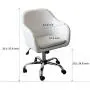 Home Office Chair Executive Mid Back Computer Table Desk Chair Swivel Height Adjustable Ergonomic with Armrest White