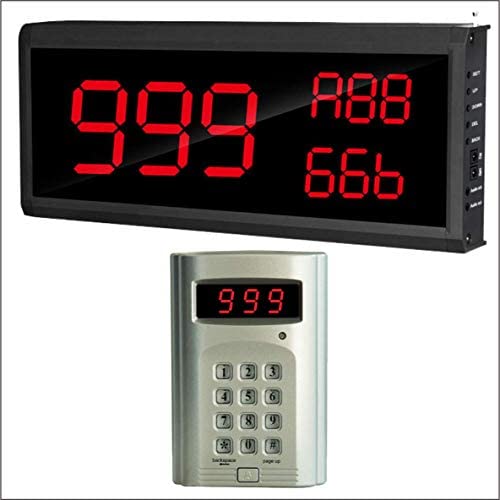 SHIHUI 3 Number Big Display Voice Number Call Host Number Keypad Caller Queue Wireless Calling System Number Call 999-Channel for Restaurant Hospital Fast Food Shop Kitchen Call