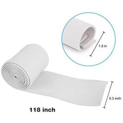 Kootek 118-Inch Cable Management Sleeves with Cable Ties, Neoprene Cable Organizer Cord Cover Wire Hider for TV Computer Office Theater (White, Large)