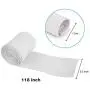 Kootek 118-Inch Cable Management Sleeves with Cable Ties, Neoprene Cable Organizer Cord Cover Wire Hider for TV Computer Office Theater (White, Large)