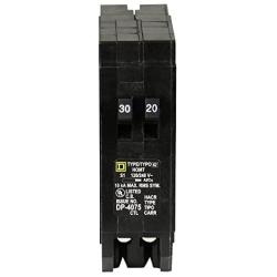 Square D by Schneider Electric HOMT3020CP Homeline 1-30-Amp 1-20-Amp Single-Pole Tandem Circuit Breaker