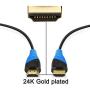 High-Speed HDMI Cable(3 Pack)-6ft with Gold Plated Connectors, Bonus Right Angle Adapter and Cable Tie, Support Ethernet, 3D,1080P