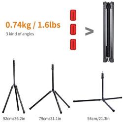 K&F Concept 2 Packs 79 inch/6.59 ft Aluminium Photo Studio Tripod Light Stands for Video HTC Vive VR, Portrait, Product Photography, Relfectors, Softboxes, Umbrellas, Backgrounds
