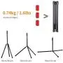 K&F Concept 2 Packs 79 inch/6.59 ft Aluminium Photo Studio Tripod Light Stands for Video HTC Vive VR, Portrait, Product Photography, Relfectors, Softboxes, Umbrellas, Backgrounds