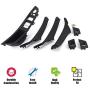 Window Switch Panel & Inner Door Panel Handle Pull Trim Cover Set Replacement for 2010-2016 BMW 5 Series 520 523 525 528 530 535 F10 F11 F18 Black Replaces 51417225873