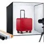 ESDDI Photo Studio Light Box 24''/60cm Adjustable Brightness Portable Folding Hook & Loop Professional Booth Table Top Photography Lighting Kit 156 led Lights 4 Colors Backdrops