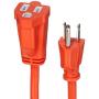 Amazon Basics 16/3 Vinyl Outdoor Extension Cord - Orange, 100 Foot