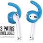 EarBuddyz 2.0 Ear Hooks and Covers Accessories Compatible with Apple AirPods 1 & 2 or EarPods Headphones/Earphones/Earbuds (3 Pairs) (Sky Blue)