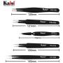 Precision Tweezers Set, Kaisi 12 PCS ESD Tweezer Set, Anti-Static Stainless Steel Tweezers Kit Curved Tweezers for Craft, Jewelry, Electronics, Laboratory Work