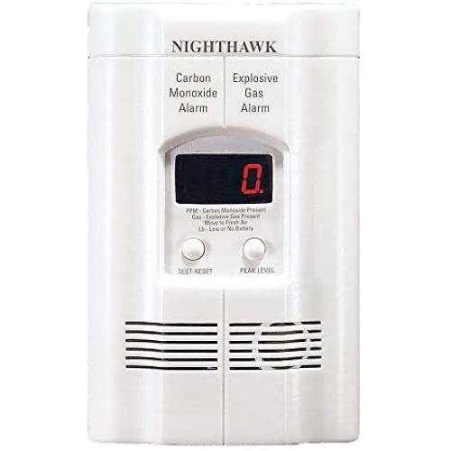 Kidde AC Plug-In Carbon Monoxide and Explosive Gas Detector Alarm | Nighthawk Sensor Technology | Model # KN-COEG-3