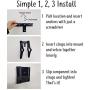 The All-in Wonder Mount by Mount Genie (1-Pack): The Easiest Wall Mount for All Components Routers Modems Xbox Playstation DVRs | One Size Fits All | Designed for Home and Business (White)