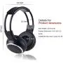 LeaningTech 2 Pack of IR Wireless Two-Channel Foldable Headphone, Two Channel Folding Adjustable Universal Rear Entertainment System Infrared Headphones for in Car TV Video Audio Listening LeaningTech 2 Pack of IR Wireless Two-Channel Foldable Headphone, Two Channel Folding Adjustable Universal Rear Entertainment System Infrared Headphones for in Car TV Video Audio Listening