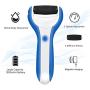 Waterproof Electric Foot Scrubber Pedicure Foot File Callus Remover Hard Skin Remover for Feet Heels and Dead Skin with 3 Roller Heads (Blue)