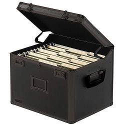 Vaultz Locking File Storage Chest, Two-Handled, Letter/Legal File Storage, Tactical Black, 16.5 x 13.5 x 12 inches