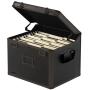 Vaultz Locking File Storage Chest, Two-Handled, Letter/Legal File Storage, Tactical Black, 16.5 x 13.5 x 12 inches