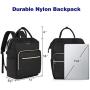 15 Laptop Backpack for Women, RFID Anti-Theft Business Travel Backpack with USB Charging Port, Water Resistant Slim College School Computer Bag for Girls Boys Men, Black