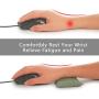 Mouse Wrist Rest Support Pad - Ergonomic Mouse Pad with Wrist Support for Computer, Laptop, Office Work, PC Gaming, Massage Ergobeads & Cotton Fabric, Army Green
