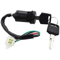 WOOSTAR 4 Pin Ignition Key Switch Set Replacement for Chinese 50cc 70cc 90cc 110cc 125cc Scooter ATV Dirt Pocket Bike Go Kart