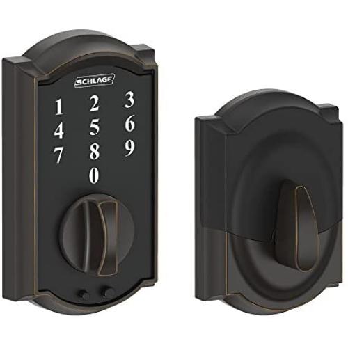 Schlage Touch Camelot Deadbolt (Aged Bronze) BE375 CAM 716