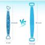 Weallbuy Silicone Bath Scrubber for Shower Exfoliating Long Silicone Body Back Brush Handle Body Washer Back Washer for Deep Clean Lathers Well Eco Friendly Long Lasting and Comfortable Massage
