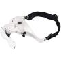 BIJIA Head Magnifier-USB Rechargeable LED Illuminated Head Mount Magnifying Glass with Headband,2 LED Light,5 Interchangeable Lens for Jewelry Loupe,Crafts,Electronics Repair,Hobby,Eyelash Extension