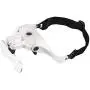 BIJIA Head Magnifier-USB Rechargeable LED Illuminated Head Mount Magnifying Glass with Headband,2 LED Light,5 Interchangeable Lens for Jewelry Loupe,Crafts,Electronics Repair,Hobby,Eyelash Extension
