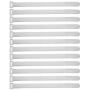 Reusable Cinch Straps 1'' x 30'' - 10 Pack, Multipurpose Quality Hook and Loop Securing Straps (White) - Plus 2 Free Bonus Reusable Cable Ties