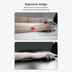 Mouse Wrist Rest Pad Padded PU Memory Foam Hand Rest Support for Office, Computer, Laptop, Mac Typing and Wrist Pain Relief and Repair (5.12 inch）