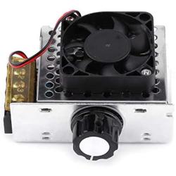 4000W SCR Electronic Voltage Regulator Dimmer Temperature Controller Motor Speed Controlling Module Board with Cooling Fan