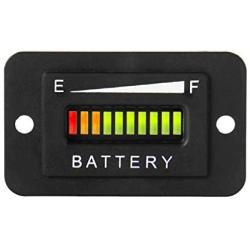 Runleader RL-BI003 12-24V 36V 48V 72V Battery Fuel Gauge Indicator for DC Powered Equipment Such as Fork Lifts, Golf carts, Floor Care Equipment, and Any Other Battery Powered Equipment. (36V)