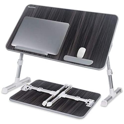 Laptop Bed Tray Table, Nearpow (Larger Size) Adjustable Laptop Bed Stand, Portable Standing Table with Foldable Legs, Foldable Lap Tablet Table for Sofa Couch Floor - Large Size