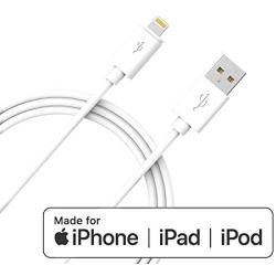 iPhone Charger MFi-Certified Lightning Cable - Made for iPhone X / 8/8 Plus / 7/7 Plus / 6/6 Plus / 5S (6FT White)