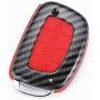 WFMJ Red Carbon Fiber + Silicone Button Smart Remote 4 Buttons Key Fob Cover Case Shell Fob for 2015 2016 2017 2018 Hyundai Elantra Sonata Tucson Santa Fe I40 IX35 I45