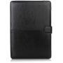 Se7enline 2019/2020 MacBook Pro Case 16 inch PU Leather Carrying Book Folio Protective Sleeve Cover & TPU Keyboard Cover for MacBook Pro 16-inch Retina Display with Touch Bar Model A2141, Black