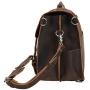 Polare Mens Full Grain Leather 16 Briefcase Shoulder Messenger Bag Fit 15.6 Laptop