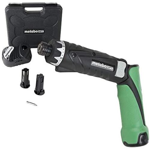 Metabo HPT DB3DL2 Cordless Screwdriver Kit, 3.6V, Lithium Ion Batteries - 2, Dual Position Handle, LED Light, 21 Clutch Settings, Lifetime Tool Warranty