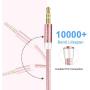 3.5mm Audio Cable, CableCreation 3.5mm Male to Male Auxiliary Stereo Cable Compatible with Car, Headphones, Tablets, iPhone, Microsoft Surface Dock, Priva III & More, [1.5 ft / 0.4M ] Rose Gold