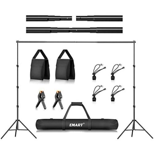 Emart 8.5 x 10 ft Photo Backdrop Stand , Adjustable Photography Muslin Background Support System Stand for Photo Video Studio
