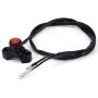 JFG RACING CNC Universal Motorcycle Engine Stop Start Kill Switch Button Dirt Pit Bike Quad (Black)
