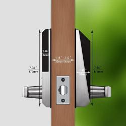 ZKTeco Smart Door Lock, Keyless Entry Door Lock Deadbolt with keypad, Fingerprint Door Lock, Electronic Deadbolt Lock, Biometric Door Lock Work with APP, Code, Fingerprint